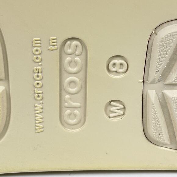 Crocs Getaway Platform Beige Lightweight Slip On Flip Flop Sandals Womens Size 8 - Picture 9 of 11